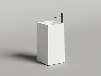 Раковина из искусственного камня S-Stone Salini ARMONIA 130521TM 50х50 напольная цвет белый 1 отверстие под смеситель